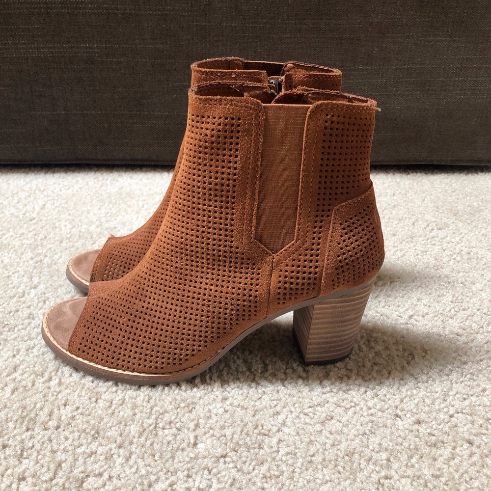 TOMS Peep toe booties size 7.5